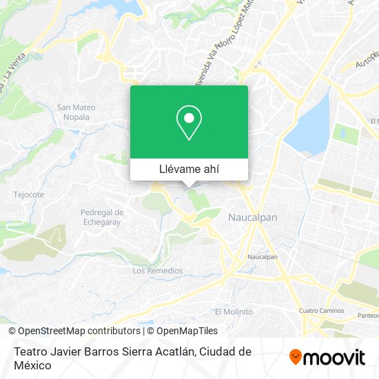 Mapa de Teatro Javier Barros Sierra Acatlán