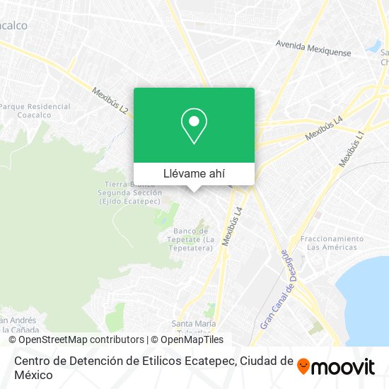 Mapa de Centro de Detención de Etilicos Ecatepec