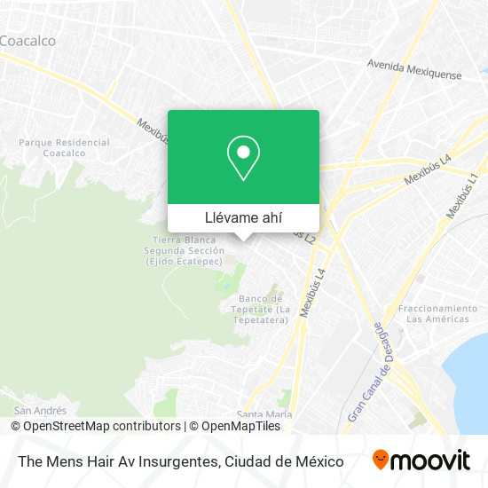 Mapa de The Mens Hair Av Insurgentes