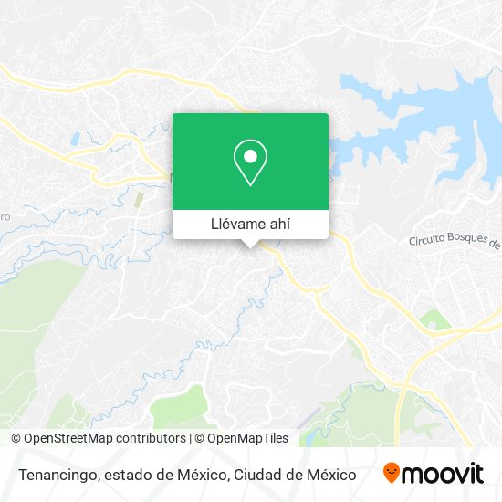 Mapa de Tenancingo, estado de México
