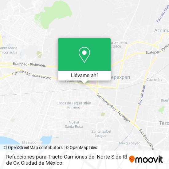 Mapa de Refacciones para Tracto Camiones del Norte S de Rl de Cv