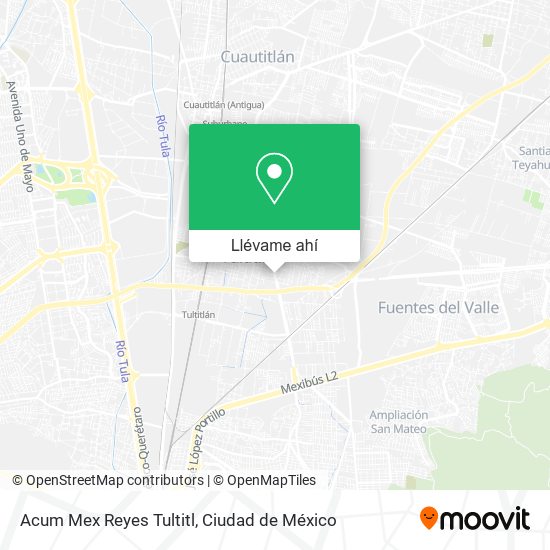 Mapa de Acum Mex Reyes Tultitl