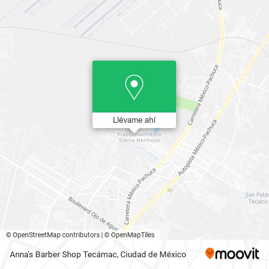 Mapa de Anna's Barber Shop Tecámac