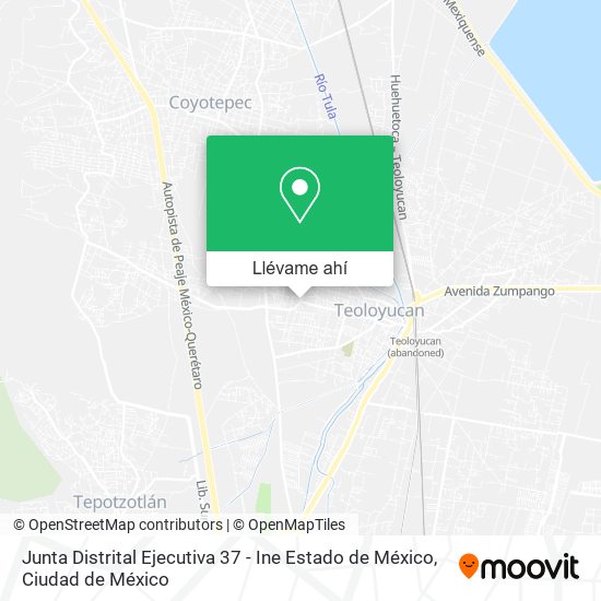 Mapa de Junta Distrital Ejecutiva 37 - Ine Estado de México