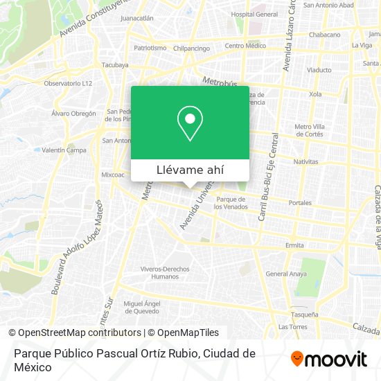 Mapa de Parque Público Pascual Ortíz Rubio