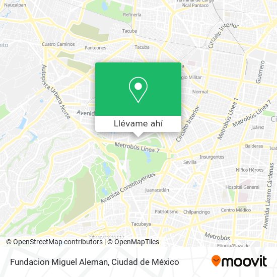 Mapa de Fundacion Miguel Aleman