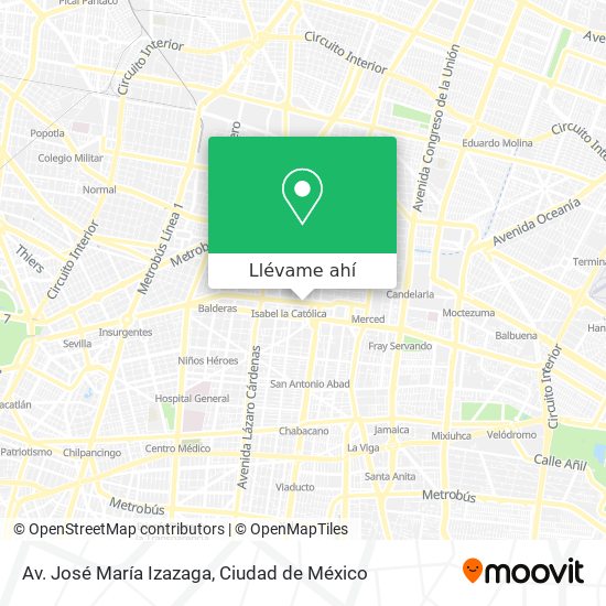 Mapa de Av. José María Izazaga