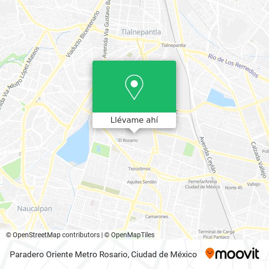 Mapa de Paradero Oriente Metro Rosario