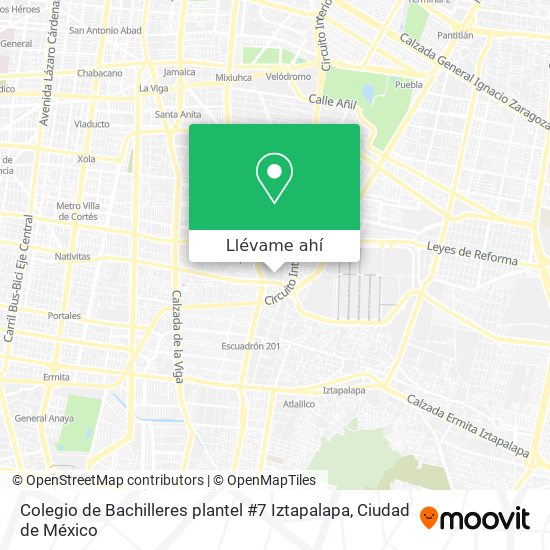 Mapa de Colegio de Bachilleres plantel #7 Iztapalapa
