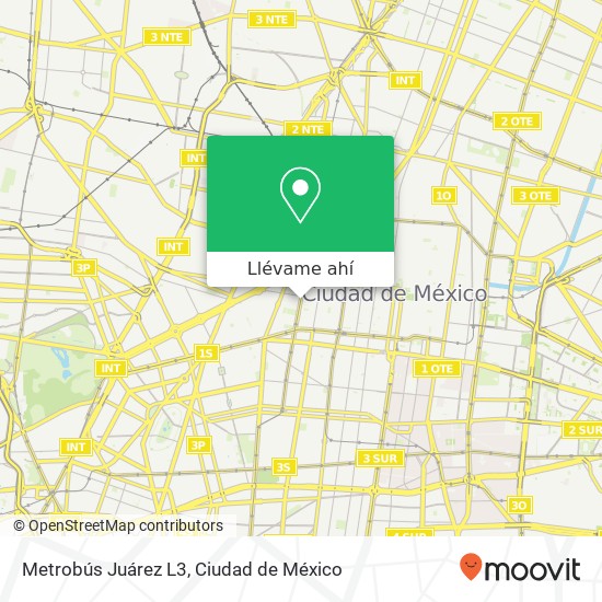 Mapa de Metrobús Juárez L3