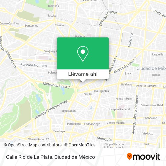 Mapa de Calle Rio de La Plata