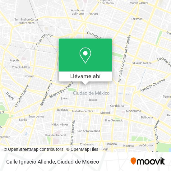 Mapa de Calle Ignacio Allende