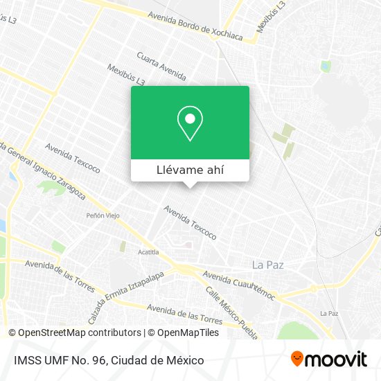 Mapa de IMSS UMF No. 96