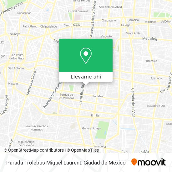Mapa de Parada Trolebus Miguel Laurent