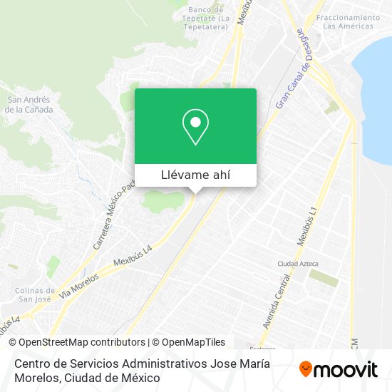 Mapa de Centro de Servicios Administrativos Jose María Morelos