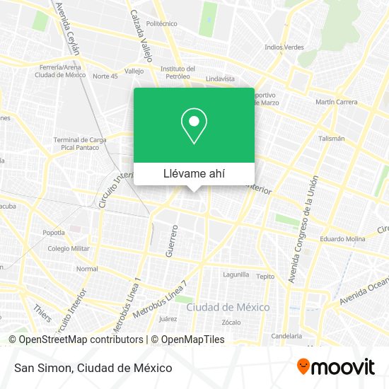 ¿Cómo llegar a San Simon en Azcapotzalco en autobús, metro o tren?