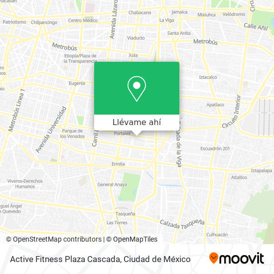 Mapa de Active Fitness Plaza Cascada