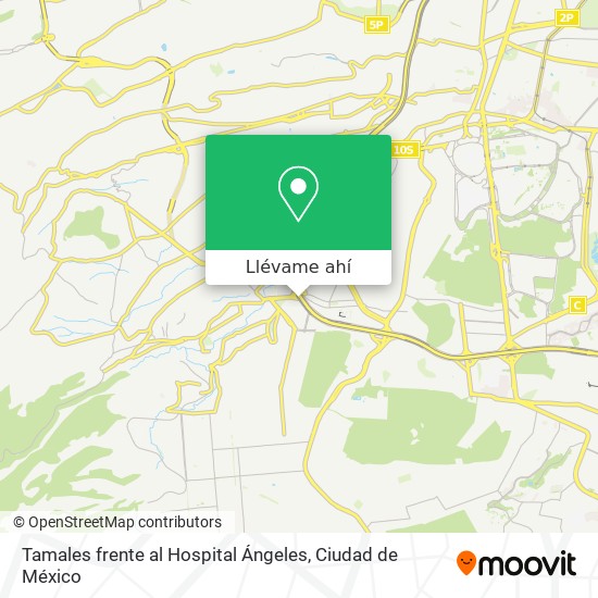 Mapa de Tamales frente al Hospital Ángeles