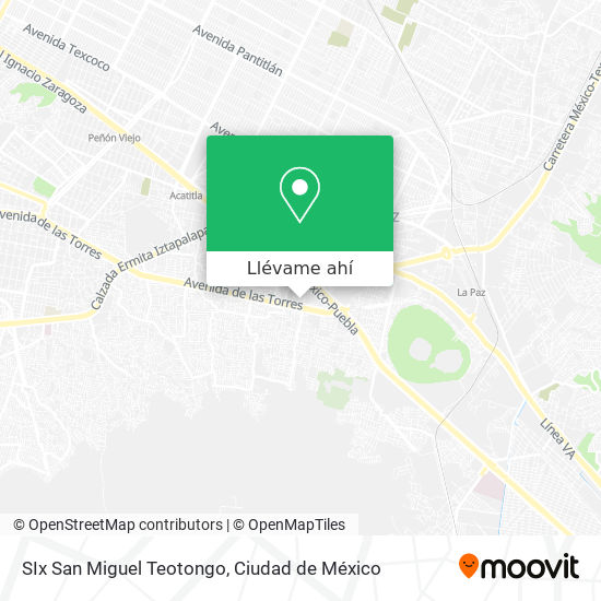 Mapa de SIx San Miguel Teotongo