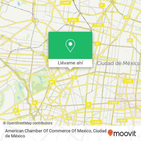 Mapa de American Chamber Of Commerce Of Mexico
