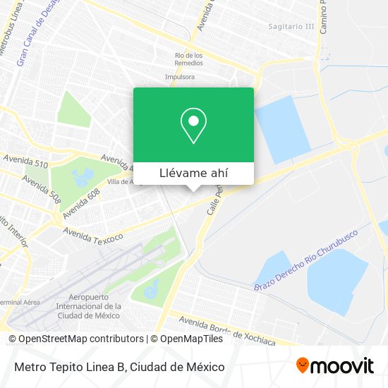 Mapa de Metro Tepito Linea B