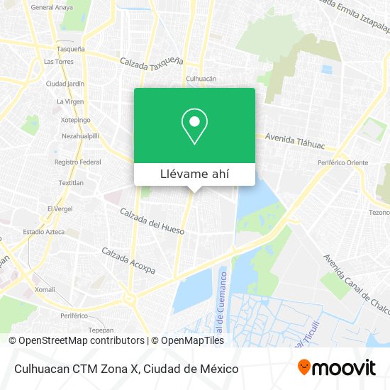 Cómo llegar a Culhuacan CTM Zona X en Coyoacán en Autobús, Metro o Tren?