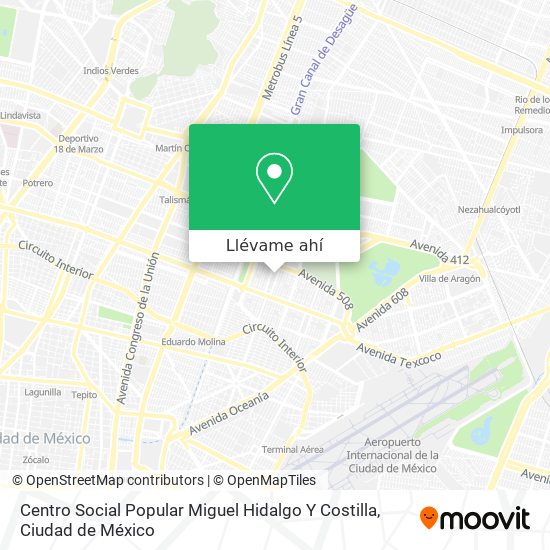 Mapa de Centro Social Popular Miguel Hidalgo Y Costilla