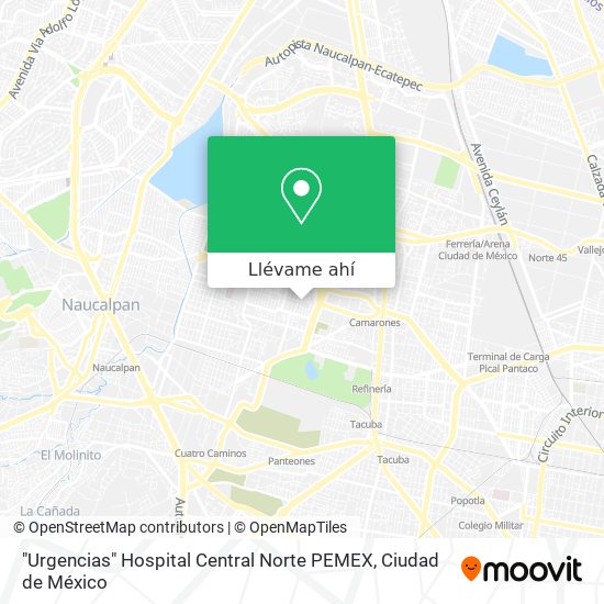 Mapa de "Urgencias" Hospital Central Norte PEMEX