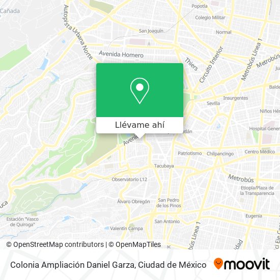 Mapa de Colonia Ampliación Daniel Garza