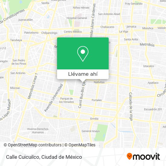 Mapa de Calle Cuicuilco