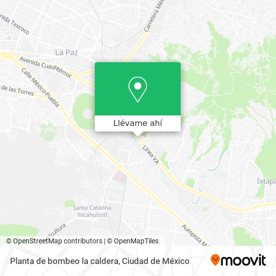 Mapa de Planta de bombeo la caldera