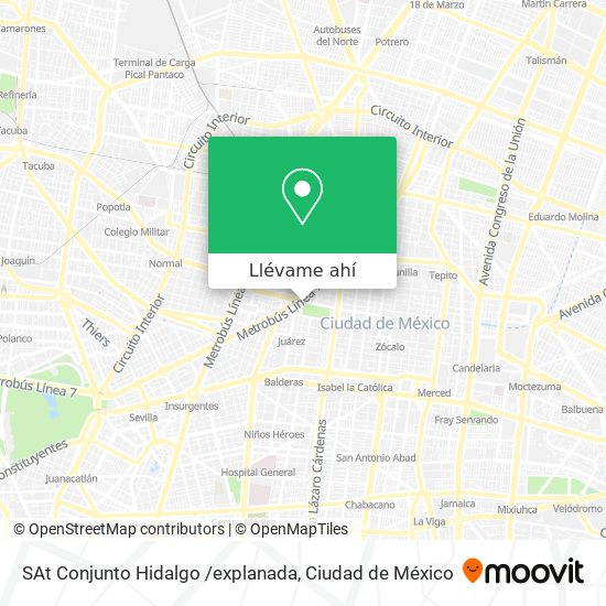 Mapa de SAt Conjunto Hidalgo /explanada