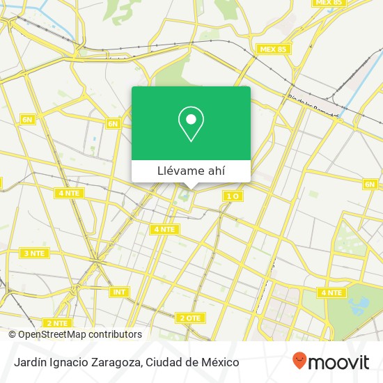 Mapa de Jardín Ignacio Zaragoza