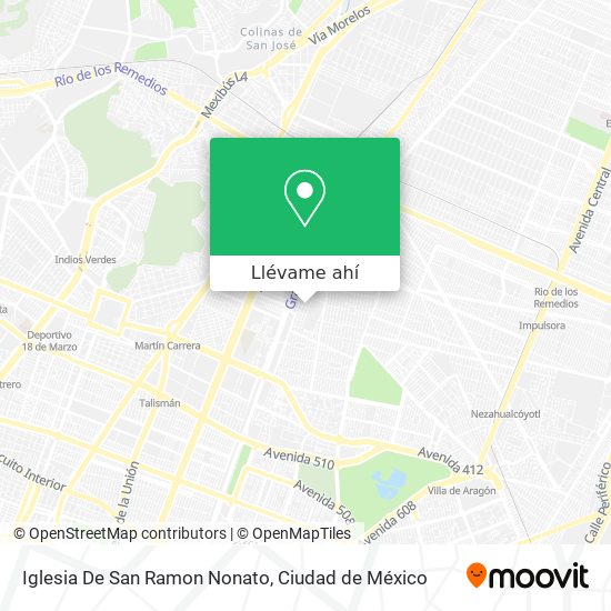 Cómo llegar a Iglesia De San Ramon Nonato en Gustavo A. Madero en Autobús o  Metro?