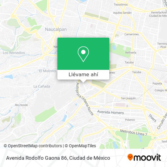 Mapa de Avenida Rodolfo Gaona 86