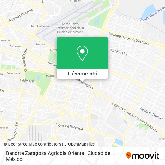 Mapa de Banorte Zaragoza Agricola Oriental