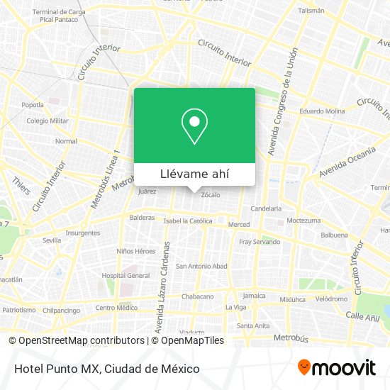 Mapa de Hotel Punto MX