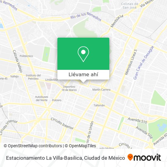 Mapa de Estacionamiento La Villa-Basilica