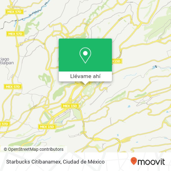 Mapa de Starbucks Citibanamex