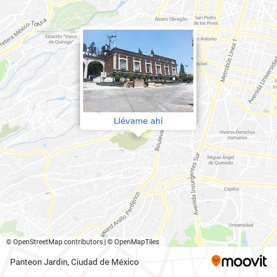 Cómo llegar a Panteon Jardin en Cuajimalpa De Morelos en Autobús o Metro?