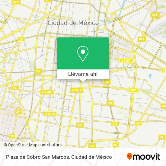 Mapa de Plaza de Cobro San Marcos