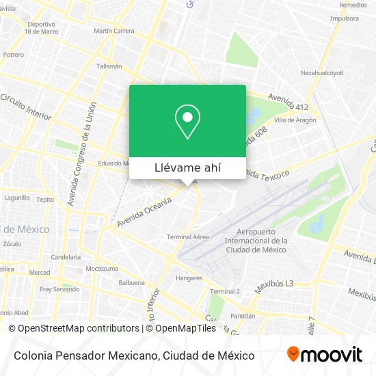 Mapa de Colonia Pensador Mexicano
