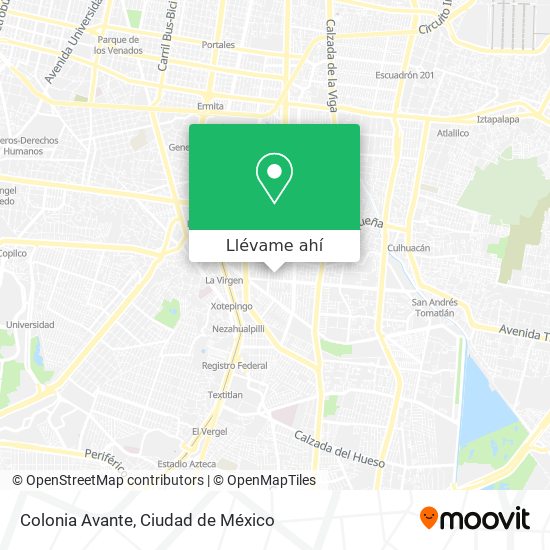 Cómo llegar a Colonia Avante en Benito Juárez en Autobús, Metro o Tren?