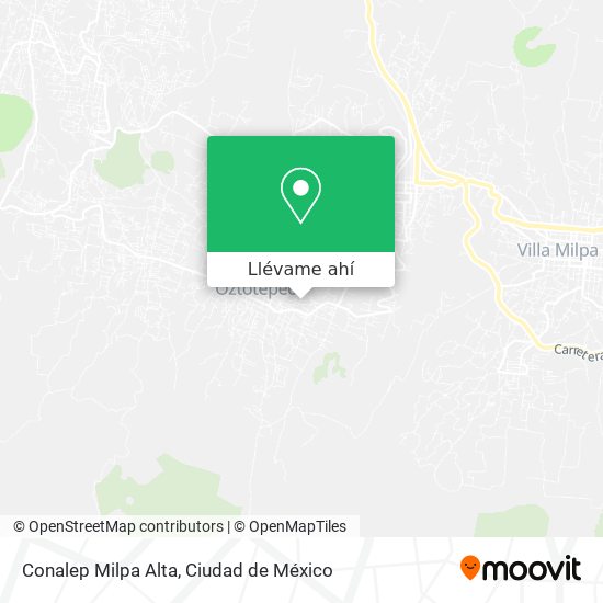 Mapa de Conalep Milpa Alta