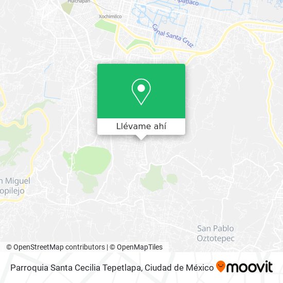 Cómo llegar a Parroquia Santa Cecilia Tepetlapa en Tlalpan en Autobús?
