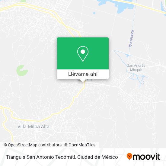 Mapa de Tianguis San Antonio Tecómitl