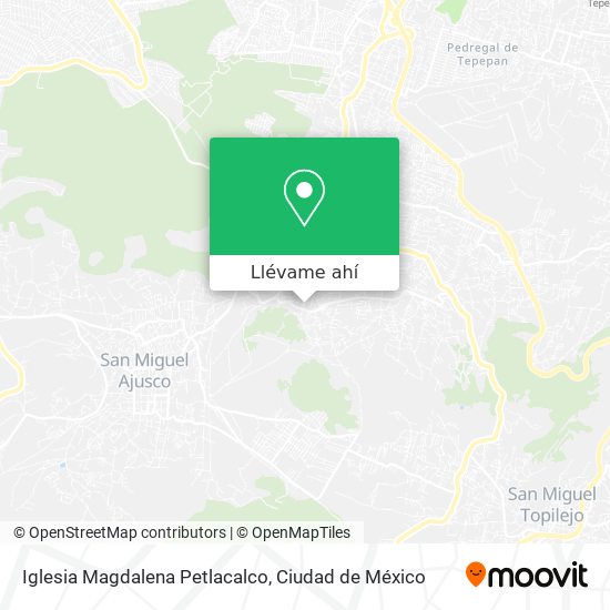 Mapa de Iglesia Magdalena Petlacalco