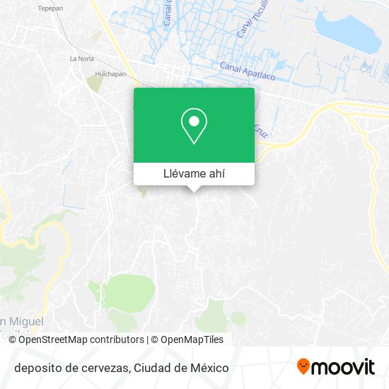 Mapa de deposito de cervezas