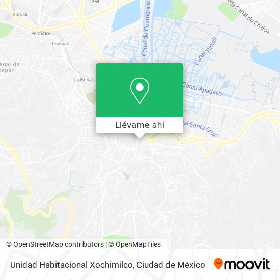 Mapa de Unidad Habitacional Xochimilco