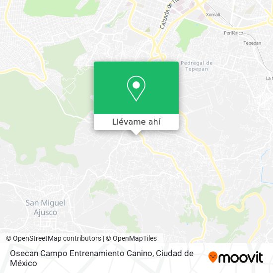 Mapa de Osecan Campo Entrenamiento Canino